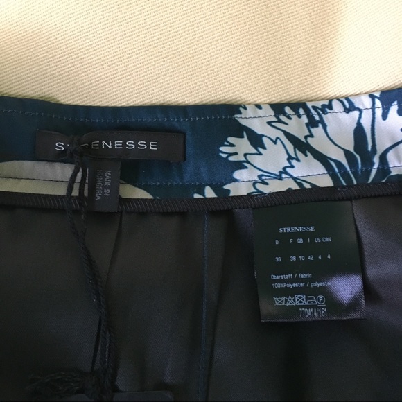 Strenesse Floral Skirt Pockets Size 4 New! - Picture 8 of 8